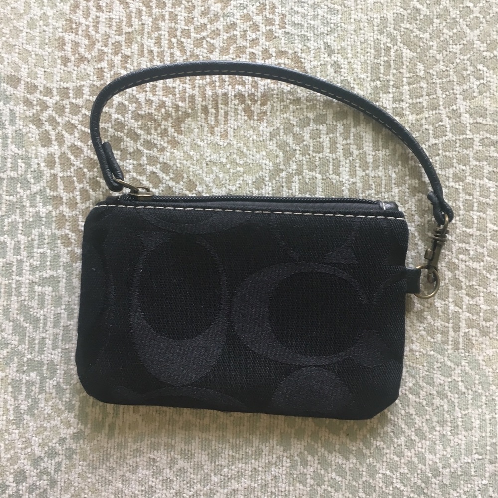 Black coach wristlet